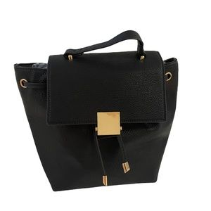 Black drawstring backpack